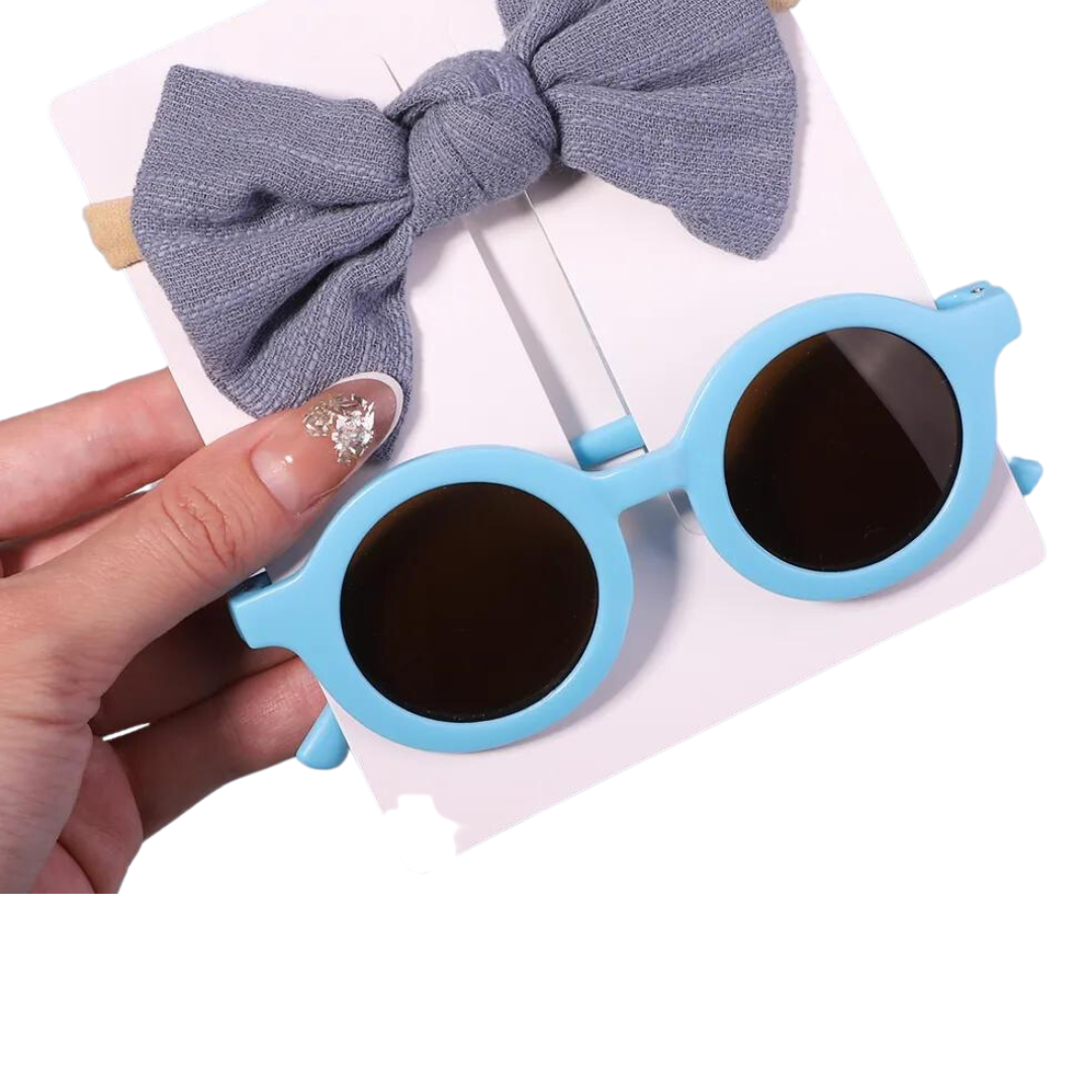 Kids Bows Headband with Sunglasses