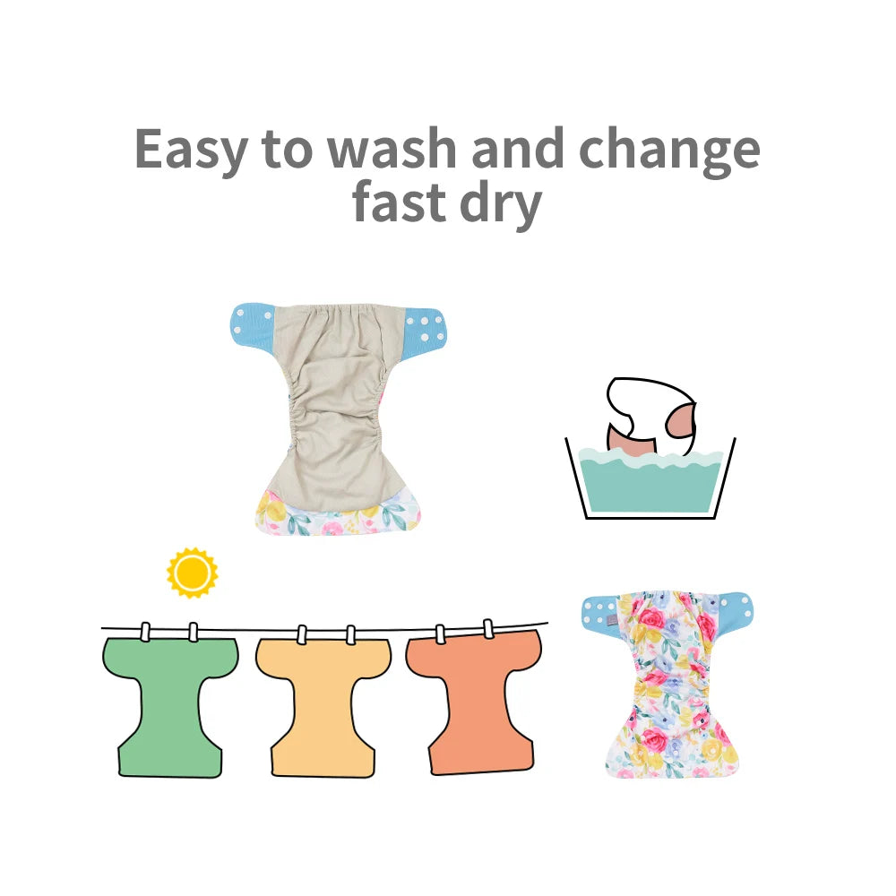 Eli Eco Reusable Cloth Diapers - 4pc Set