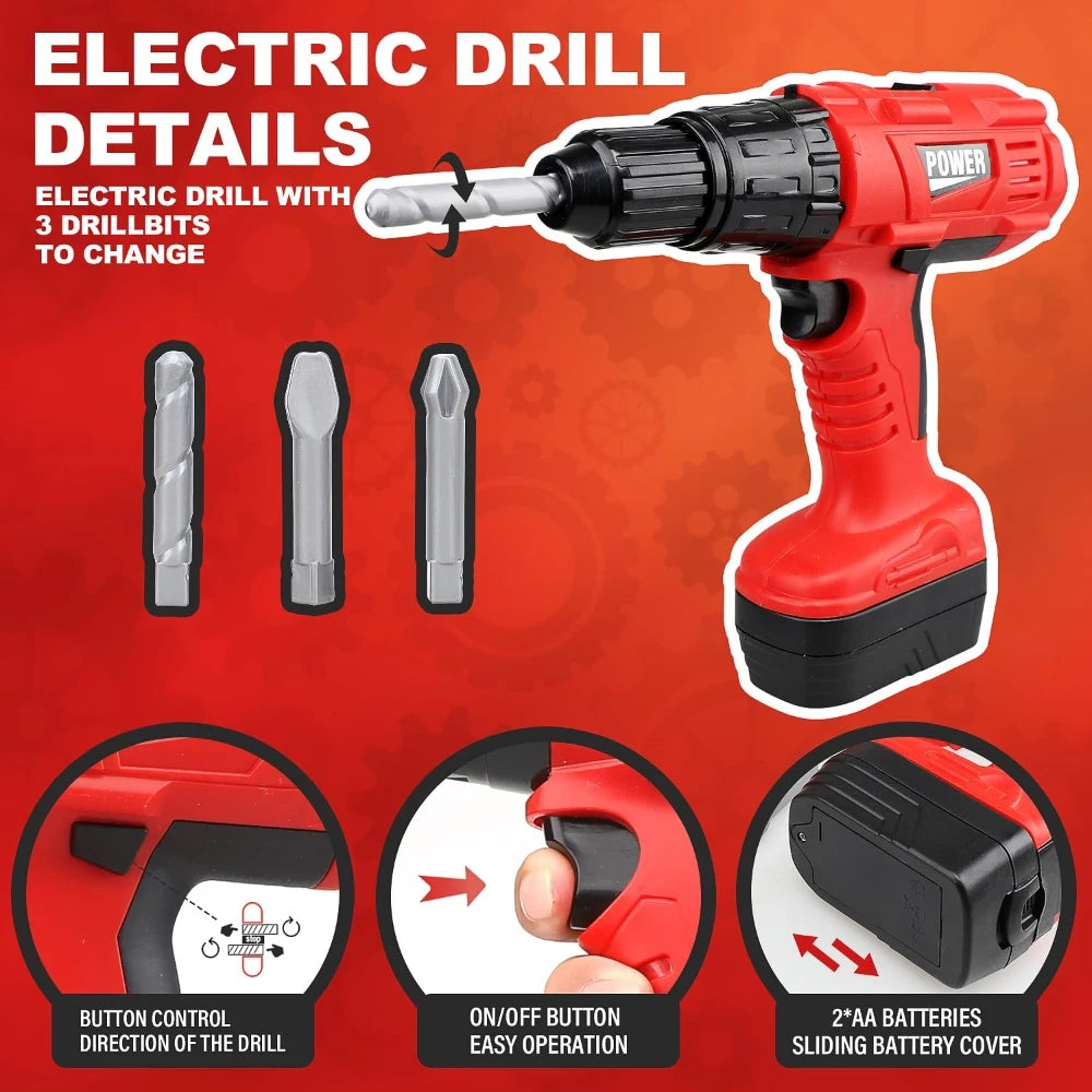 Children's Electric Drill & Tool Set