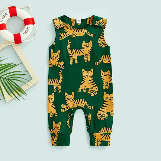 Forest Green Tiger Romper