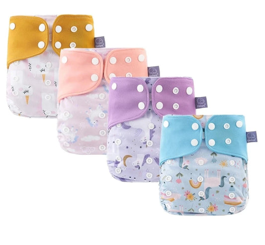 Eli Eco Reusable Cloth Diapers - 4pc Set