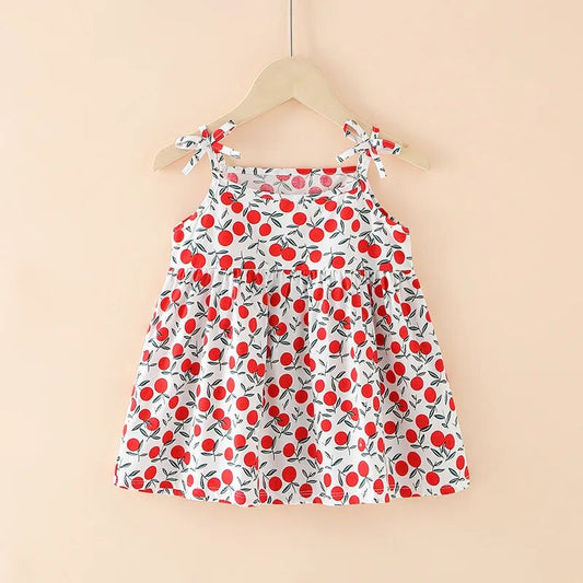 Flower Power Girls Cotton Casual Dresses