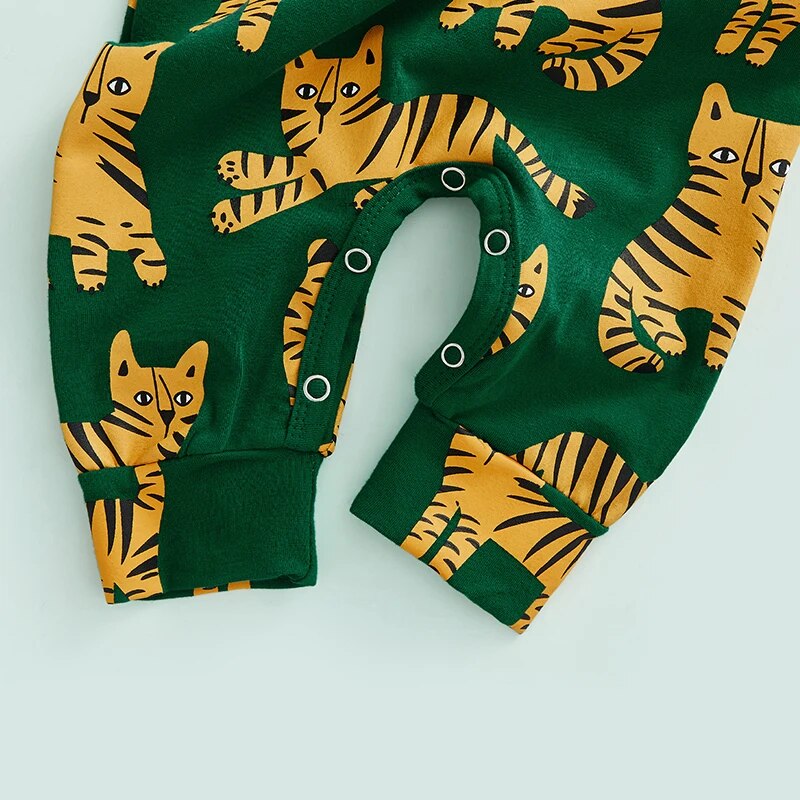 Forest Green Tiger Romper