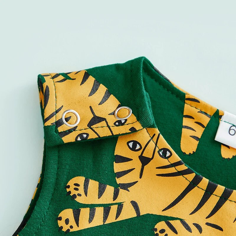 Forest Green Tiger Romper