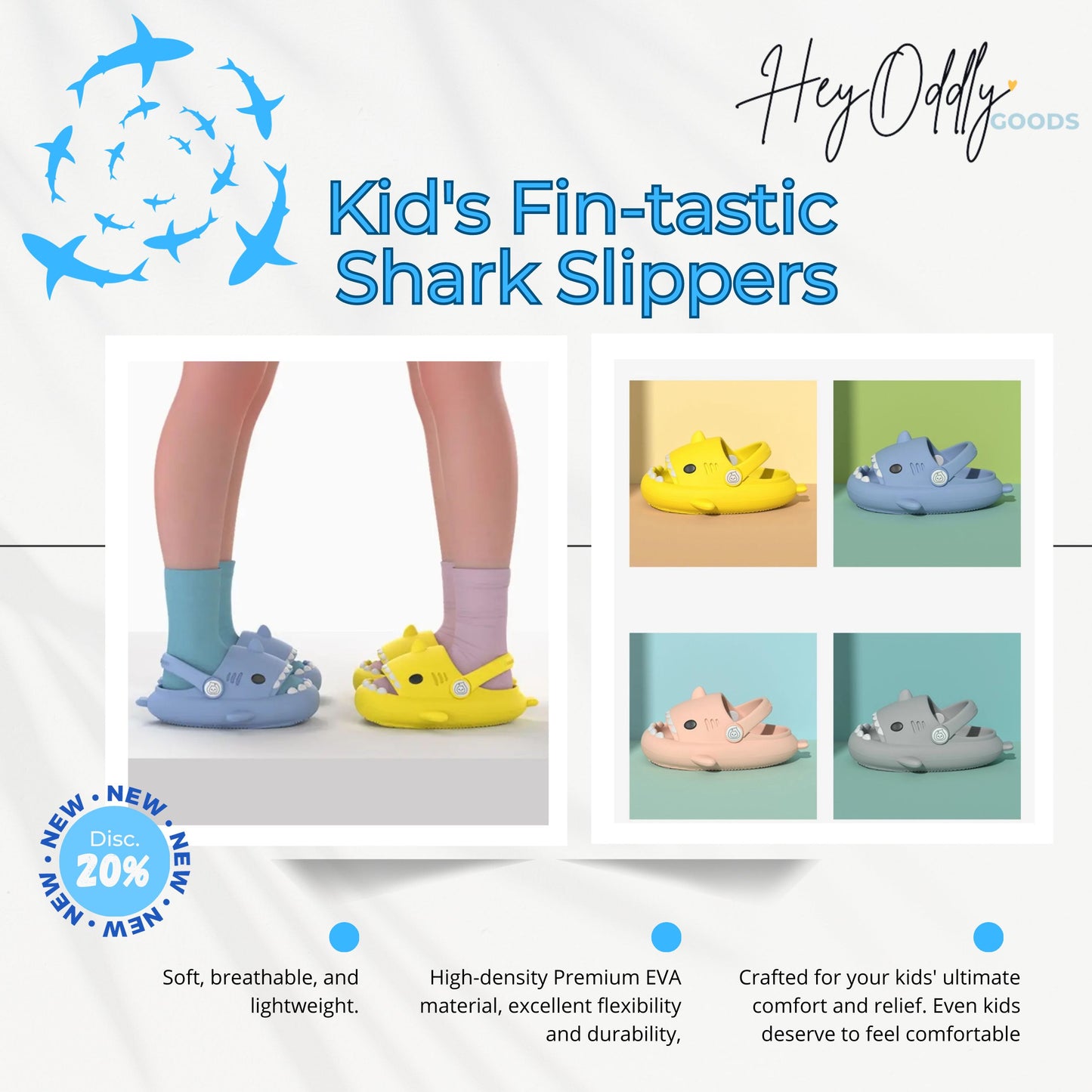 Kid's Fin-tastic Shark Slippers